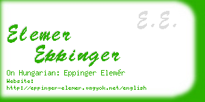 elemer eppinger business card
